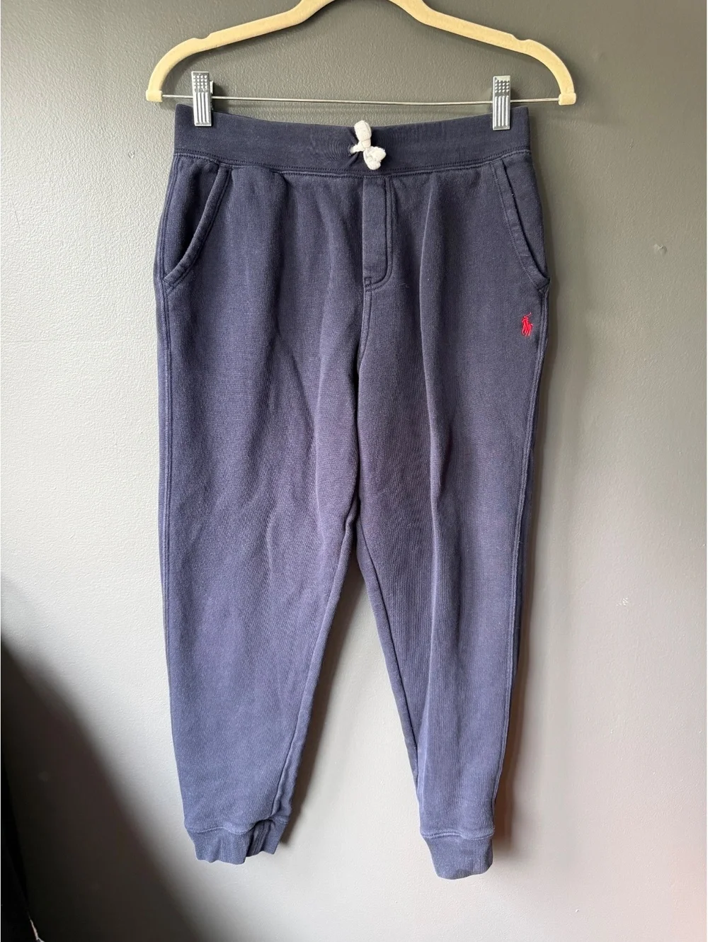 Polo Ralph Lauren Boy’s Navy Blue Sweatpants with Red Logo